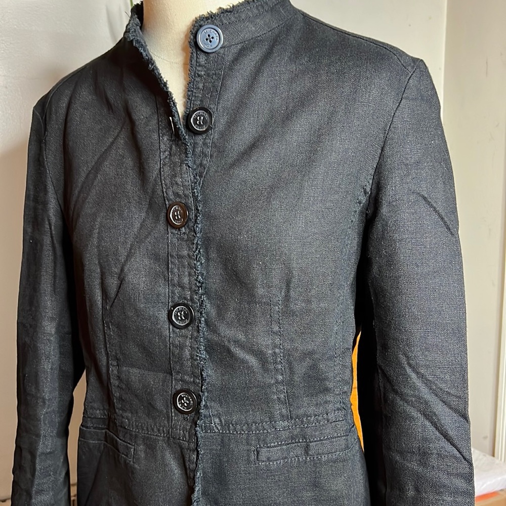 Michael Michael Kors Black Linen Jacket.